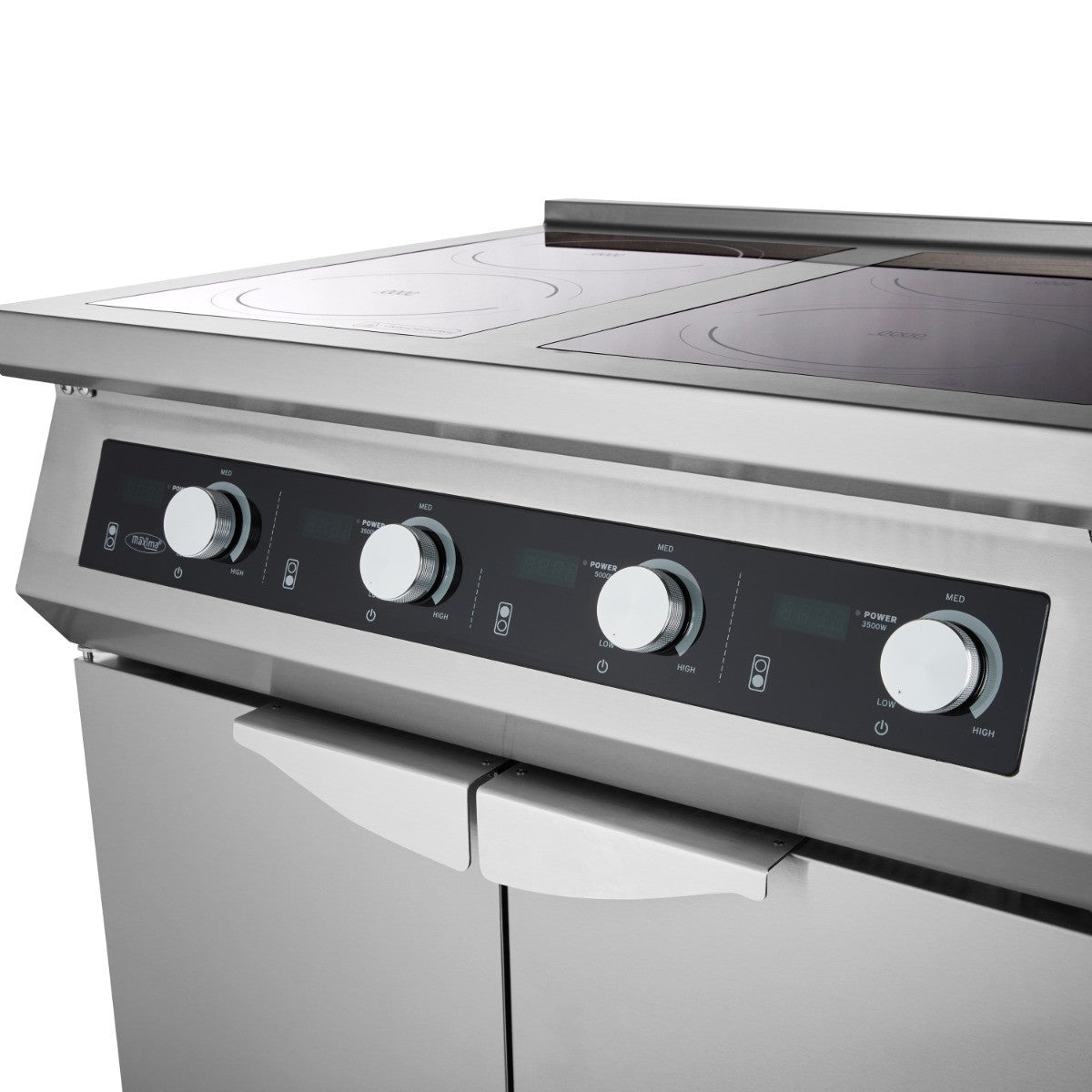 Cuisinière 4 feux - Induction - Profondeur de 70cm - avec support 17000 W Maxima - vue 4 - Fourneau sur meuble électrique pro CHR - Cuistéo