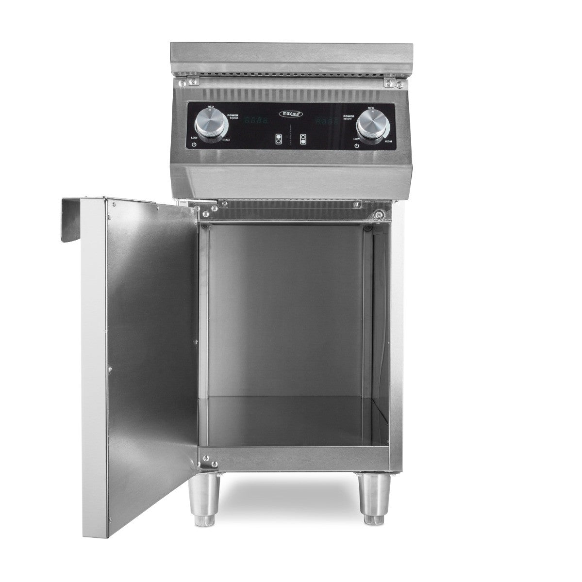 Cuisinière 2 brûleurs - Induction - Profondeur de 70 cm - avec support 8500 W Maxima - vue 3 - Fourneau sur meuble électrique pro CHR - Cuistéo