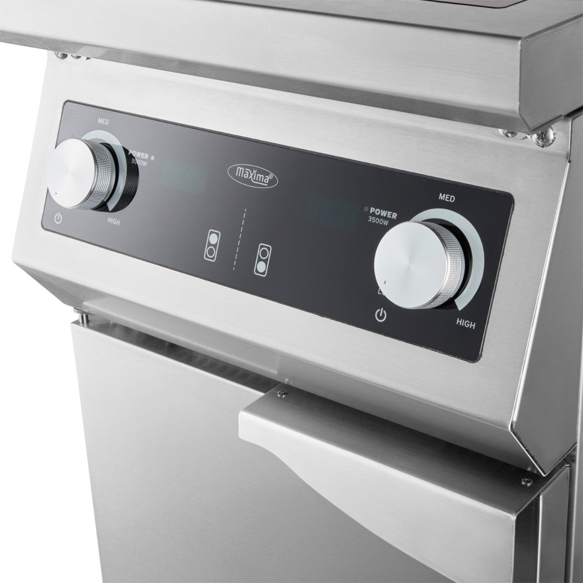 Cuisinière 2 brûleurs - Induction - Profondeur de 70 cm - avec support 8500 W Maxima - vue 5 - Fourneau sur meuble électrique pro CHR - Cuistéo