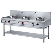 Fourneau wok gaz 3 feux 3 x 13 kw - Diamond