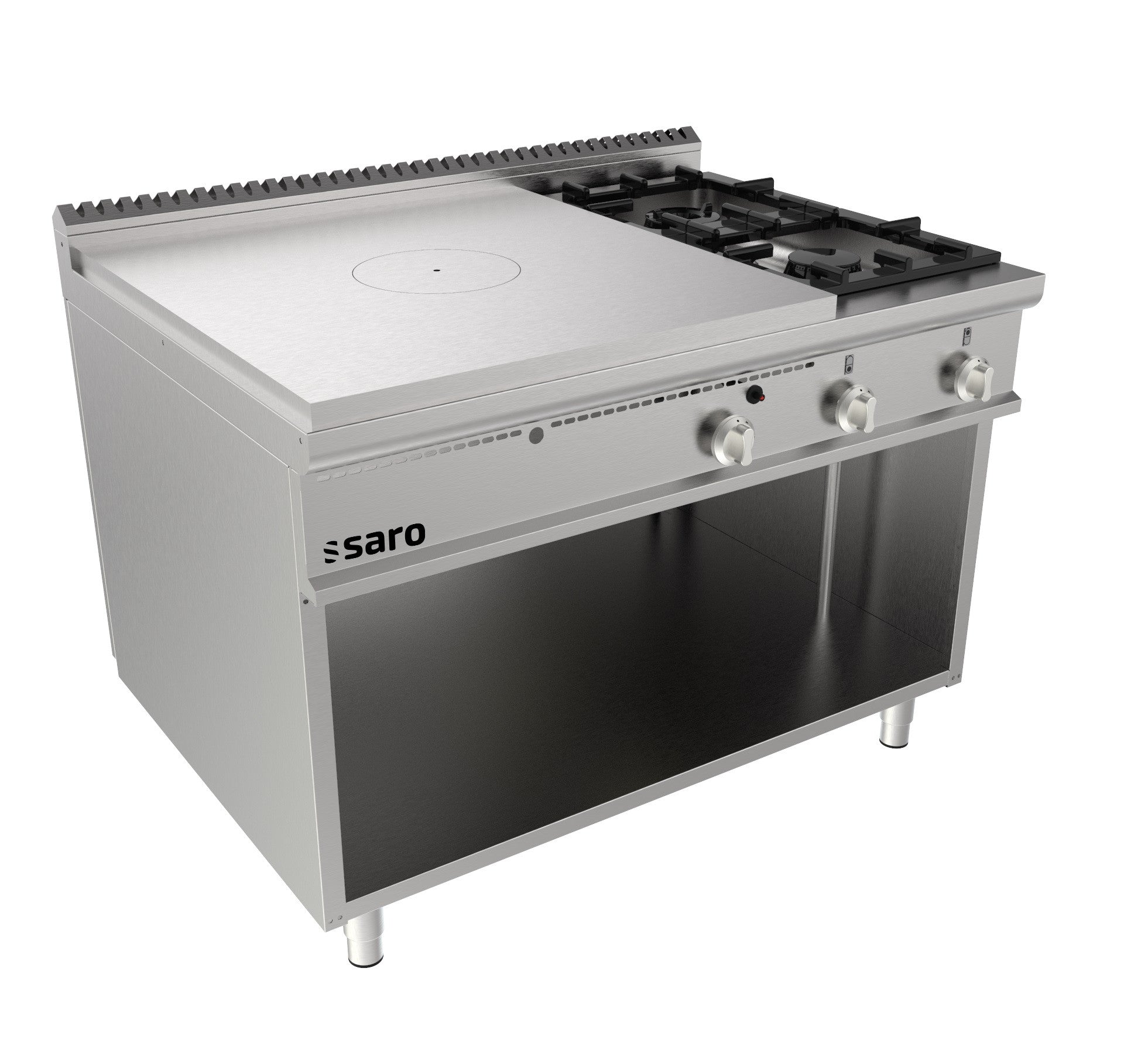 Plaque de cuisson gaz - 2 brûleurs - 27.9 kW - LQ/TPG6BA 700x700x850 mm Saro - Four mixte professionnel CHR - matériel cuisine pro - Cuistéo