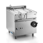 Poêle Basculante Gaz - Inox - 50L - Couvercle Compensé - Basculement Manuel - Saro