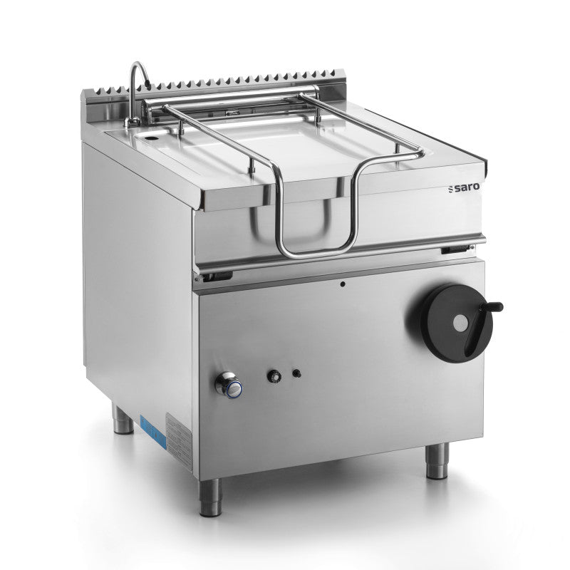 Poêle Basculante Gaz - Inox - 50L - Couvercle Compensé - Basculement Manuel - Saro