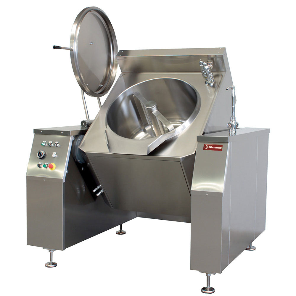Marmite basculante élec et mélangeur 200lt - Diamond