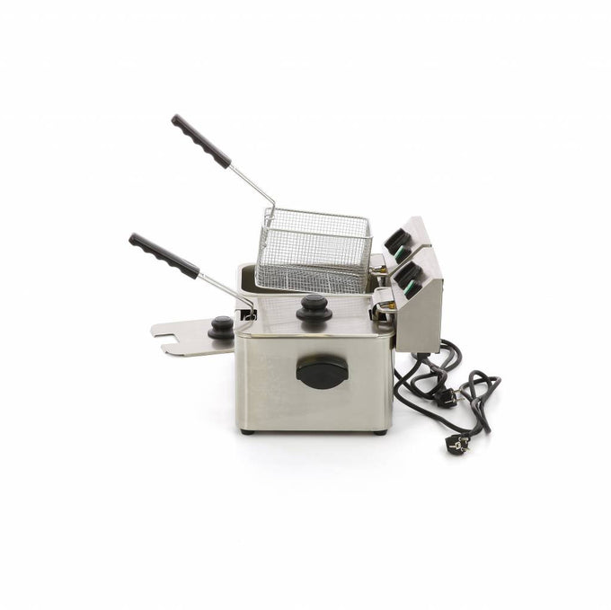 Friteuse double - Électrique - 2x4 litres - 2 paniers - Zone froide 2500 W Maxima - vue 4 - Friteuse à poser électrique pro CHR - Cuistéo