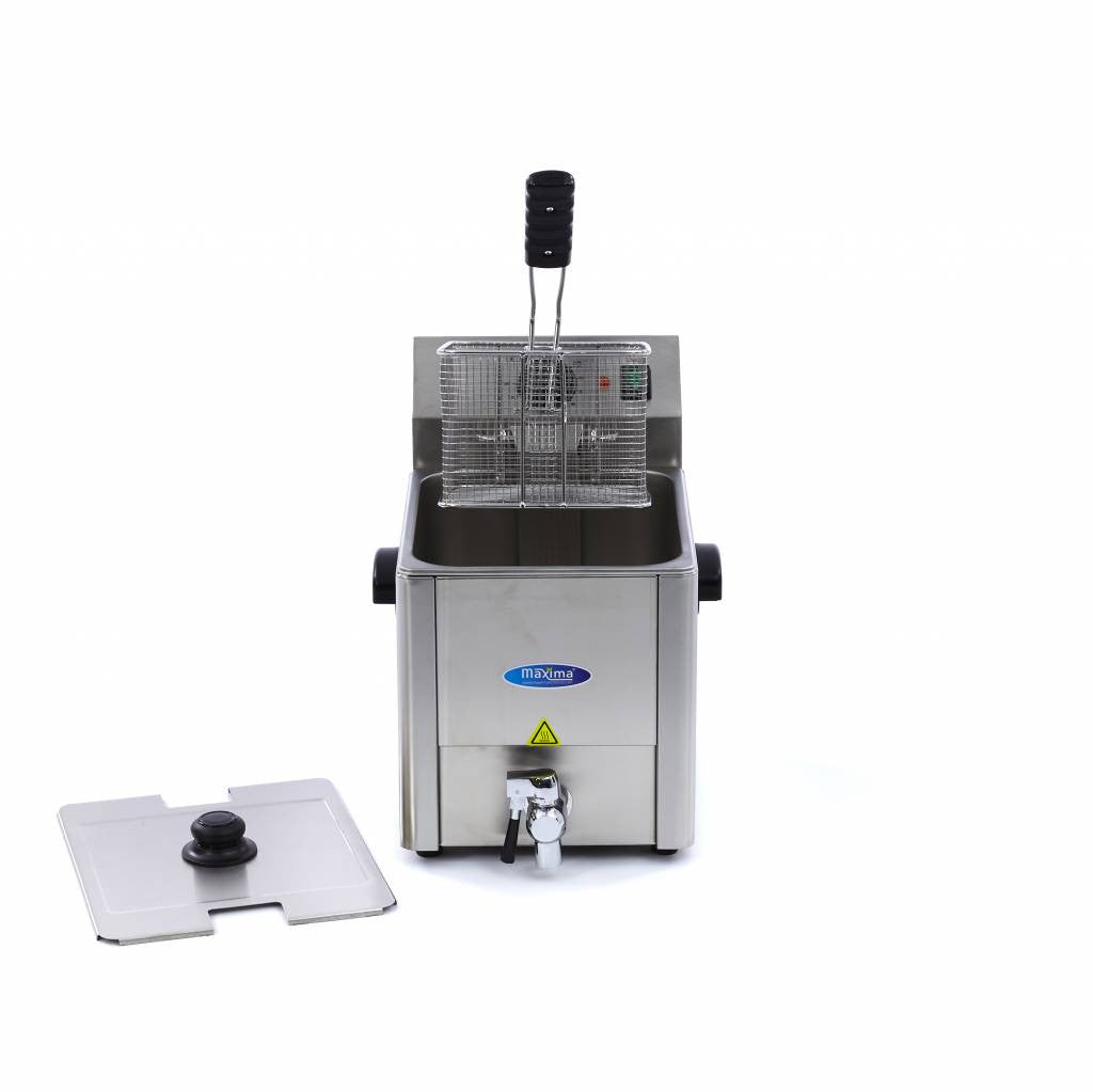 Friteuse professionnelle - Électrique - 8 litres - Robinet de vidange - Zone froide 3250 W Maxima - vue 4 - Friteuse à poser électrique pro CHR - Cuistéo