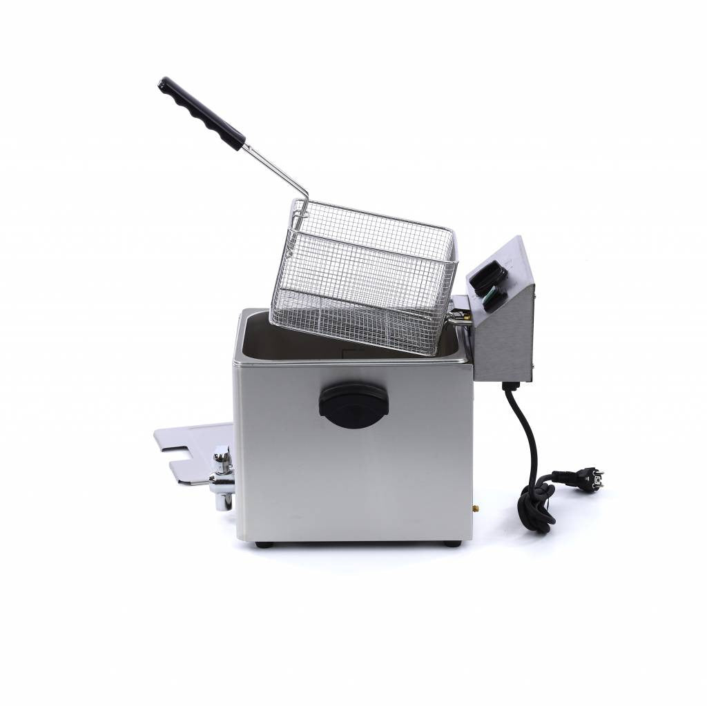 Friteuse professionnelle - Électrique - 8 litres - Robinet de vidange - Zone froide 3250 W Maxima - vue 7 - Friteuse à poser électrique pro CHR - Cuistéo