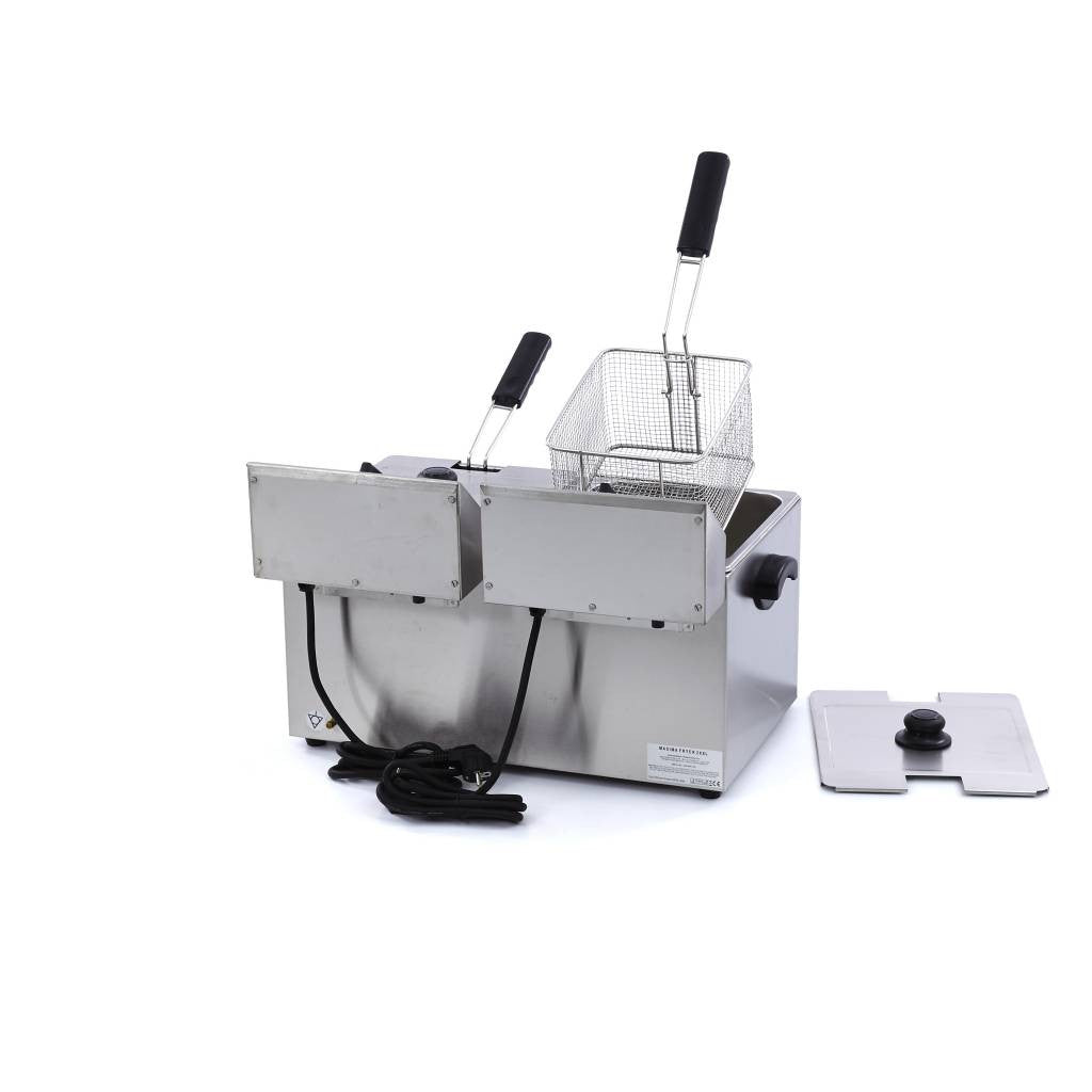 Friteuse - 2 x 8L - 2 paniers - avec robinet de vidange 3250 W Maxima - vue 5 - Friteuse à poser électrique pro CHR - Cuistéo