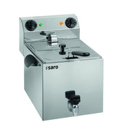 Friteuse - 10L - Température 0/+180°C - Cuve amovible - Robinet vidange Saro - Friteuse à poser électrique professionnel CHR - matériel cuisine pro - Cuistéo