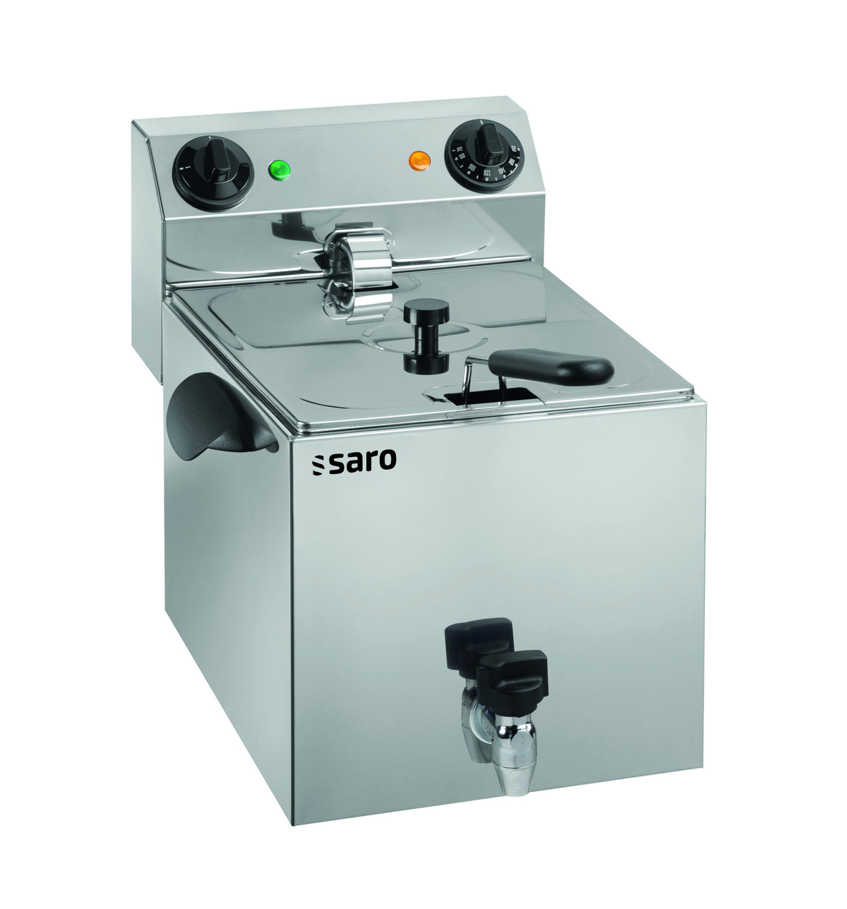 Friteuse - 10L - Température 0/+180°C - Cuve amovible - Robinet vidange Saro - Friteuse à poser électrique professionnel CHR - matériel cuisine pro - Cuistéo