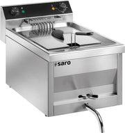 Friteuse - 9L - Température 0/+180°C - Cuve amovible - Robinet vidange Saro - Friteuse à poser électrique professionnel CHR - matériel cuisine pro - Cuistéo