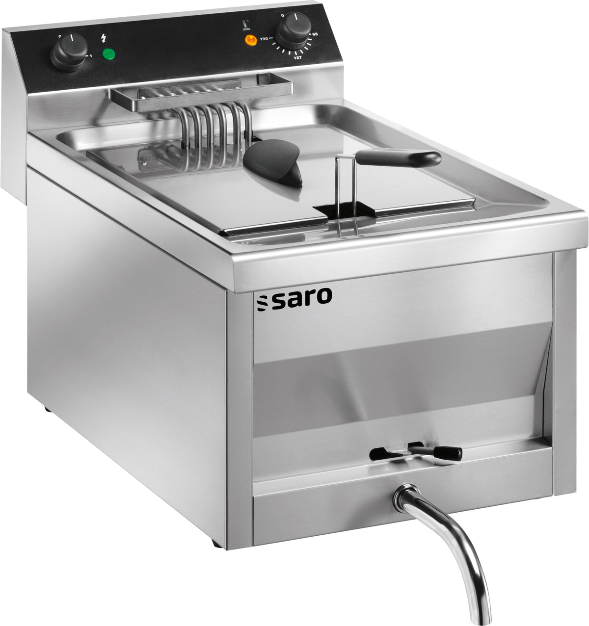 Friteuse - 9L - Température 0/+180°C - Cuve amovible - Robinet vidange Saro - Friteuse à poser électrique professionnel CHR - matériel cuisine pro - Cuistéo