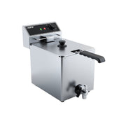 Friteuse - 8L - Température 60/+200°C - Cuve amovible - Robinet vidange Saro - Friteuse à poser électrique professionnel CHR - matériel cuisine pro - Cuistéo
