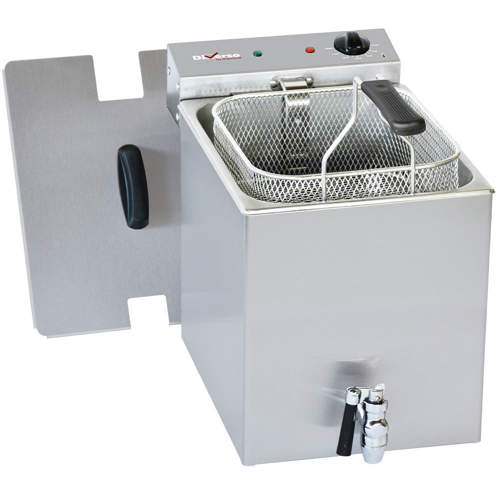 Friteuse électrique de table 8 L+ robinet - Diverso