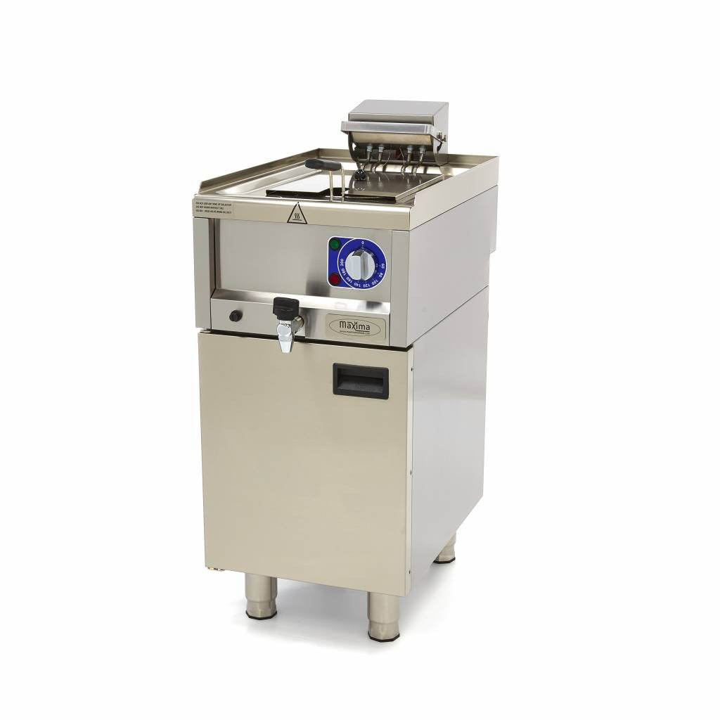 Friteuse - 10L - 1 panier - avec robinet de vidange - 400V 6000 W Maxima - vue 2 - Friteuse à poser électrique pro CHR - Cuistéo