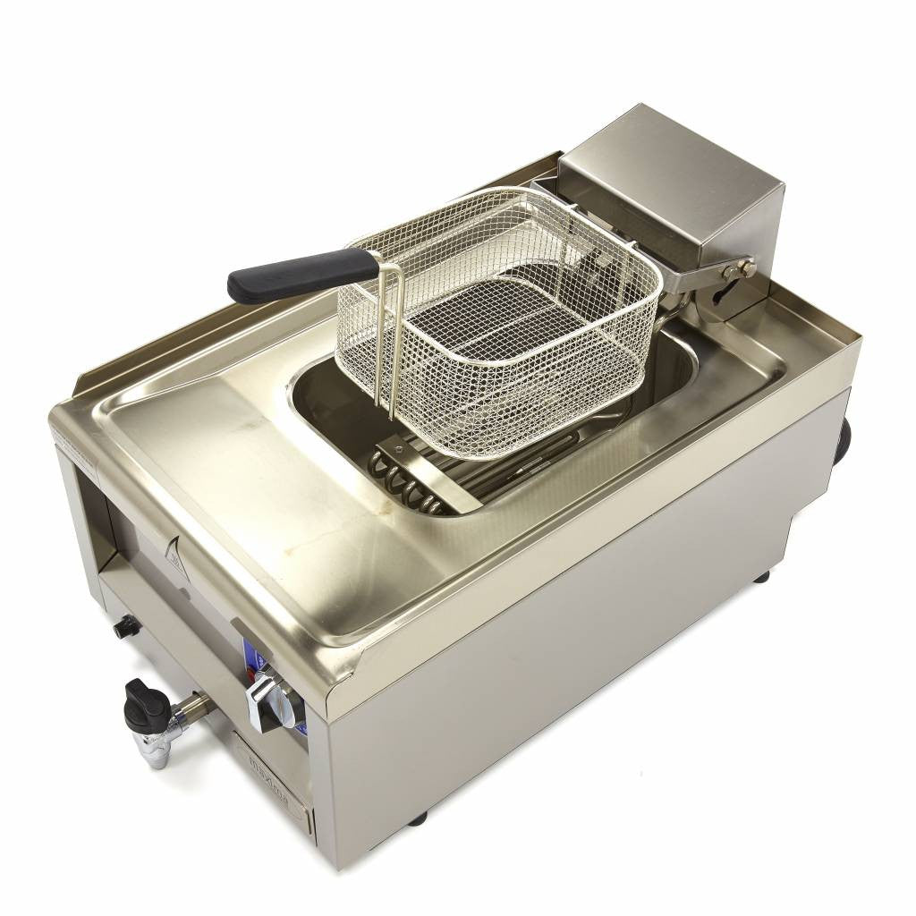 Friteuse - 10L - 1 panier - avec robinet de vidange - 400V 6000 W Maxima - vue 3 - Friteuse à poser électrique pro CHR - Cuistéo