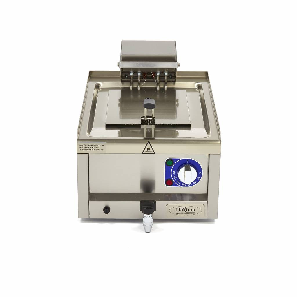 Friteuse - 10L - 1 panier - avec robinet de vidange - 400V 6000 W Maxima - vue 5 - Friteuse à poser électrique pro CHR - Cuistéo