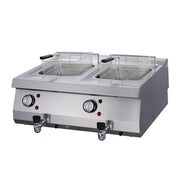 Friteuse électrique double bac - 2 x 12 litres 2 kW Maxima - Friteuse à poser électrique professionnel CHR - matériel cuisine pro - Cuistéo
