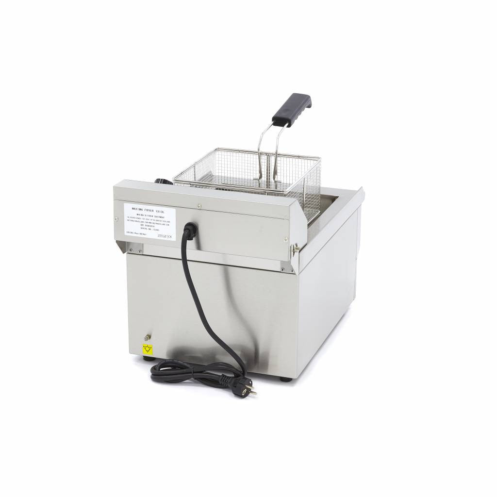 Friteuse - 16L - 1 panier - avec robinet de vidange 3000 W Maxima - vue 5 - Friteuse à poser électrique pro CHR - Cuistéo