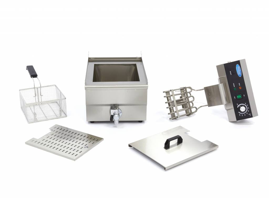 Friteuse - 16L - 1 panier - avec robinet de vidange 3000 W Maxima - vue 8 - Friteuse à poser électrique pro CHR - Cuistéo