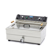 Friteuse professionnelle - 20L - 1 panier - avec robinet de vidange 4500 W Maxima - Friteuse à poser électrique professionnel CHR - matériel cuisine pro - Cuistéo