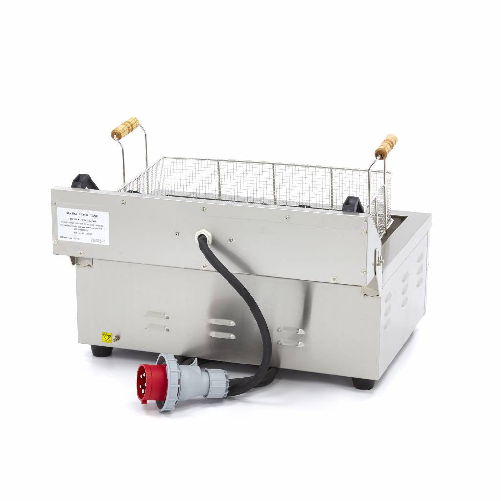 Friteuse professionnelle - 20L - 1 panier - avec robinet de vidange 4500 W Maxima - vue 4 - Friteuse à poser électrique pro CHR - Cuistéo