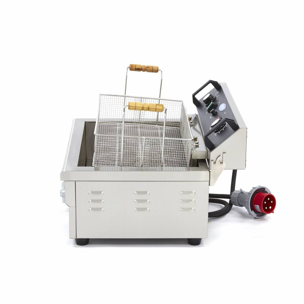 Friteuse professionnelle - 20L - 1 panier - avec robinet de vidange 4500 W Maxima - vue 6 - Friteuse à poser électrique pro CHR - Cuistéo