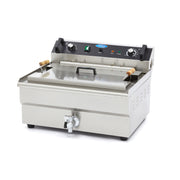 Friteuse professionnelle - 30L - 1 panier - avec robinet de vidange 6000 W Maxima - Friteuse à poser électrique professionnel CHR - matériel cuisine pro - Cuistéo