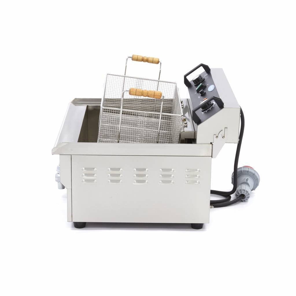 Friteuse professionnelle - 30L - 1 panier - avec robinet de vidange 6000 W Maxima - vue 6 - Friteuse à poser électrique pro CHR - Cuistéo