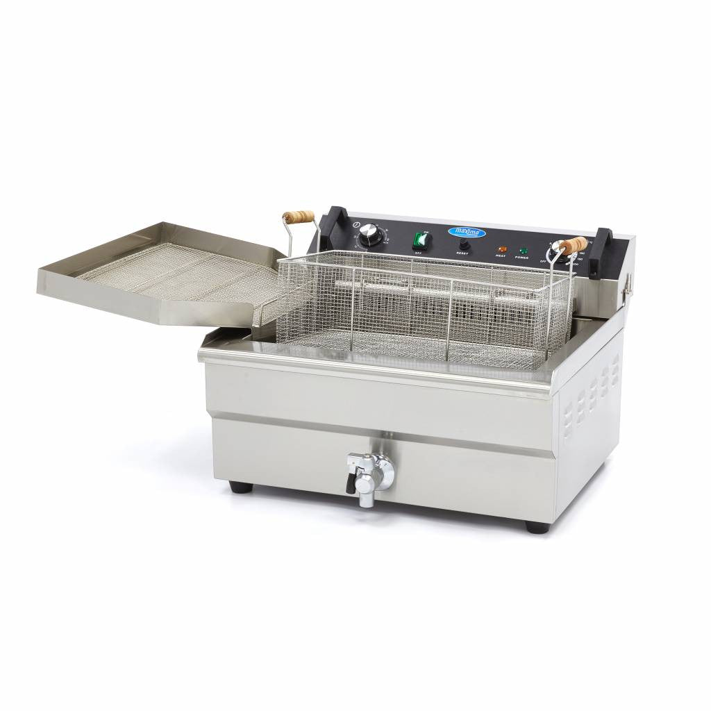 Friteuse professionnelle - 30L - 1 panier - avec robinet de vidange 6000 W Maxima - vue 9 - Friteuse à poser électrique pro CHR - Cuistéo