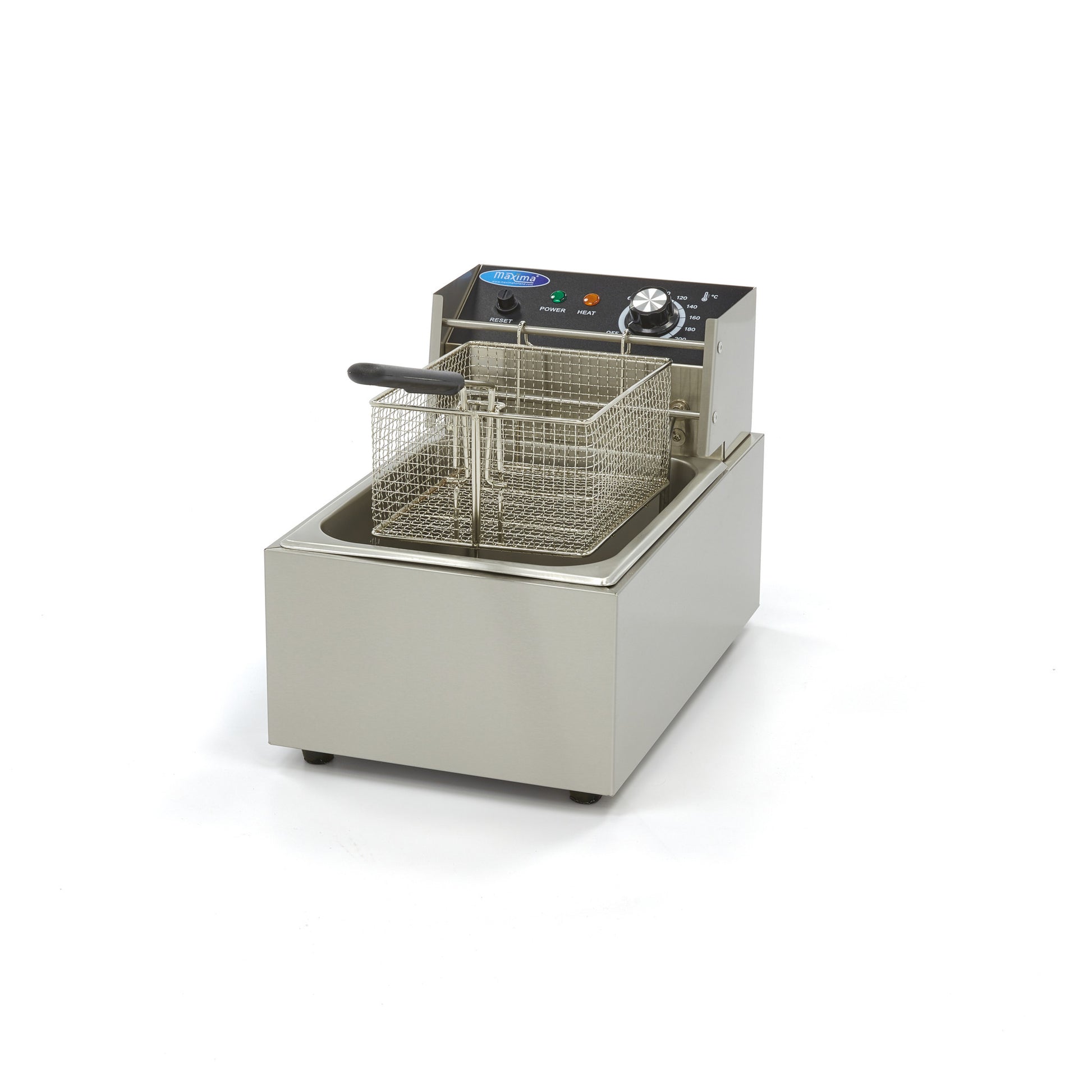 Friteuse - 6L - 1 panier - 1,2 kg de frites 2500 W Maxima - Friteuse à poser électrique professionnel CHR - matériel cuisine pro - Cuistéo