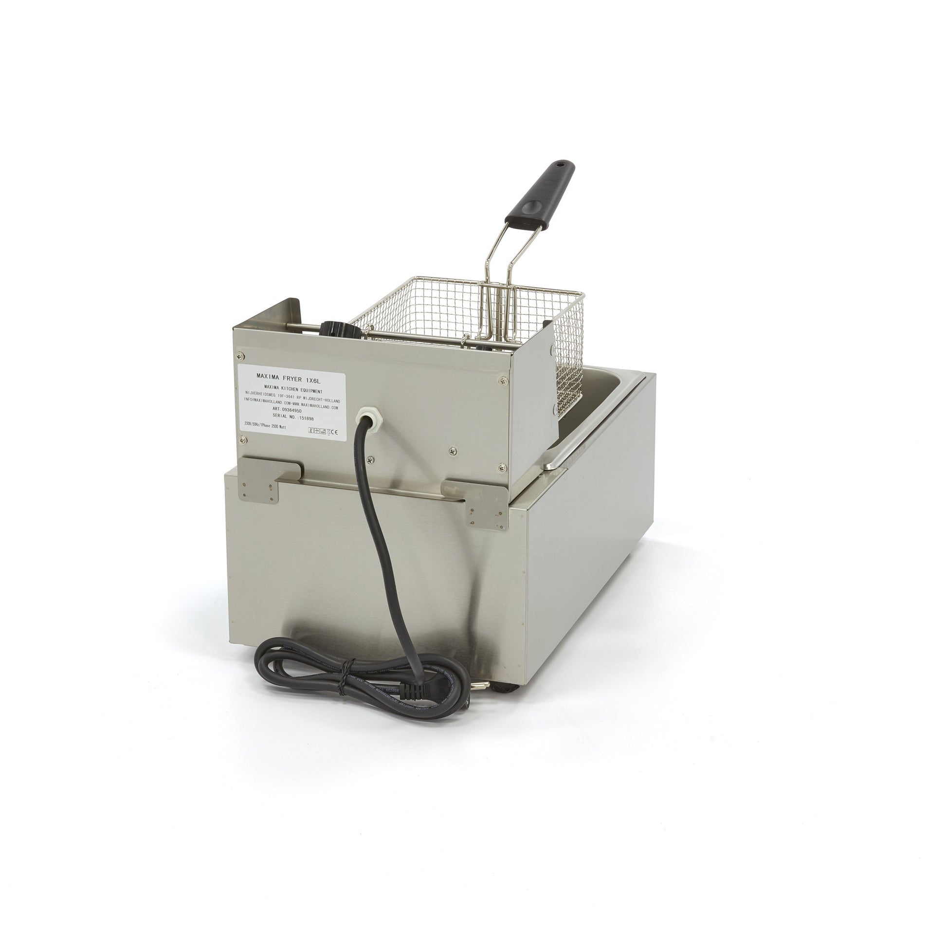 Friteuse - 6L - 1 panier - 1,2 kg de frites 2500 W Maxima - vue 5 - Friteuse à poser électrique pro CHR - Cuistéo