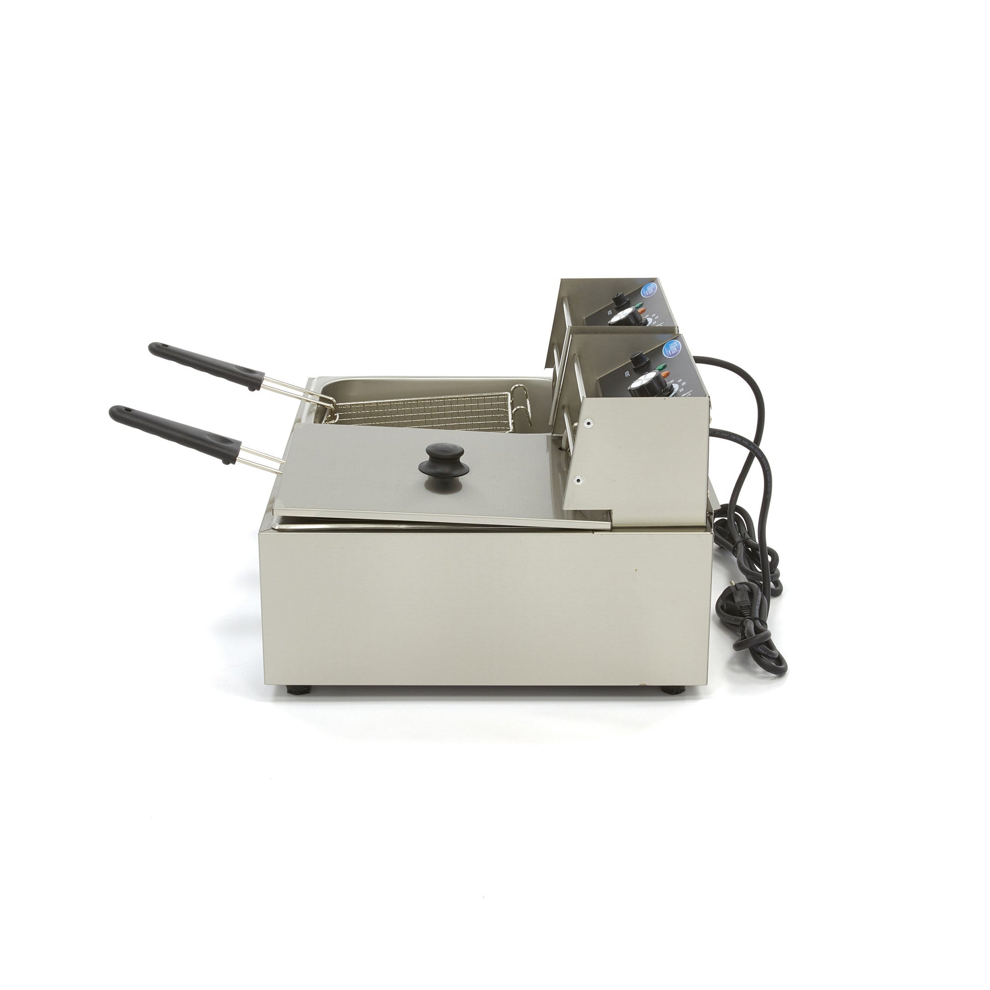 Friteuse double - Électrique - 2x6 litres - 2 paniers - Zone froide 2500 W Maxima - vue 4 - Friteuse à poser électrique pro CHR - Cuistéo
