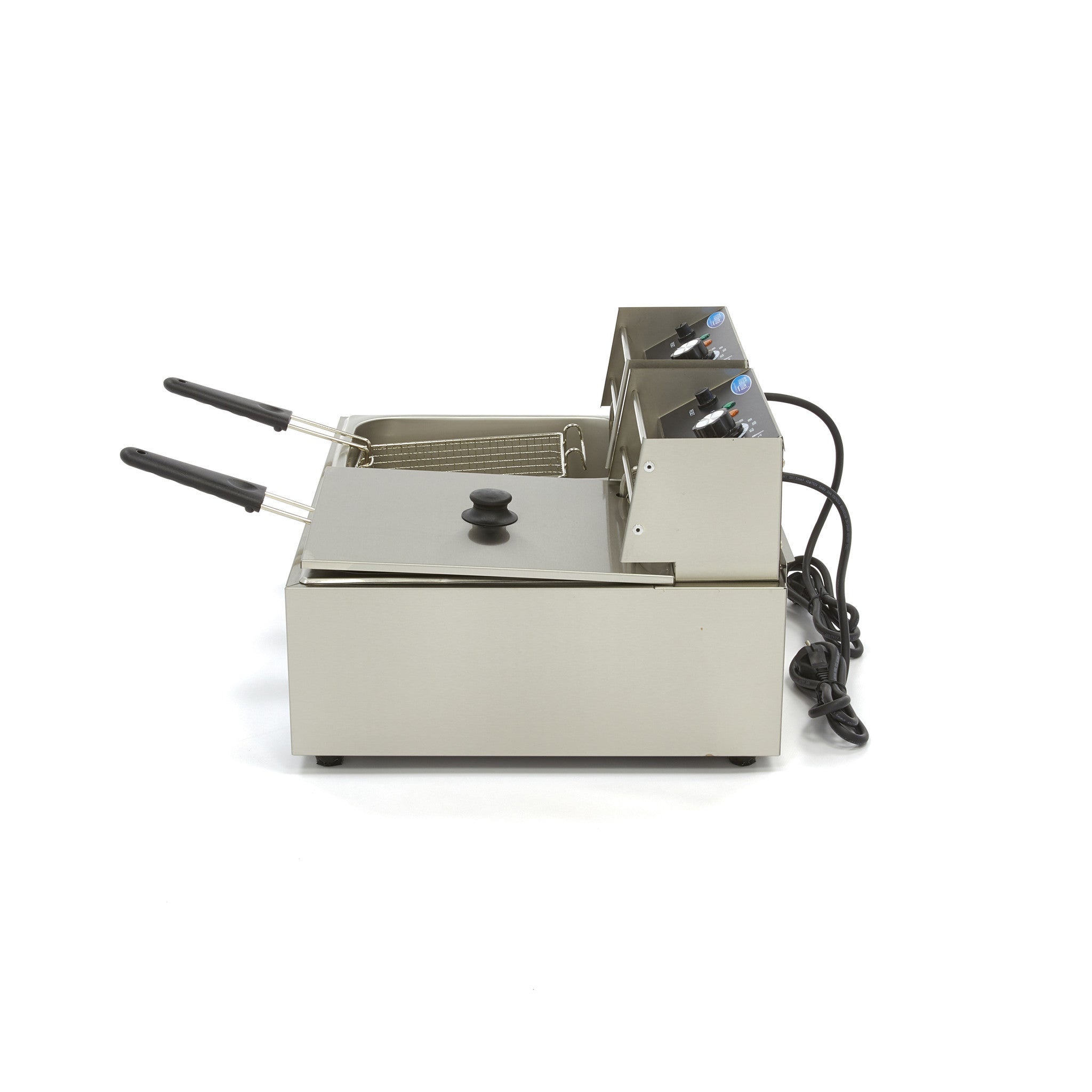 Friteuse double - Électrique - 2x6 litres - 2 paniers - Zone froide 2500 W Maxima - vue 4 - Friteuse à poser électrique pro CHR - Cuistéo