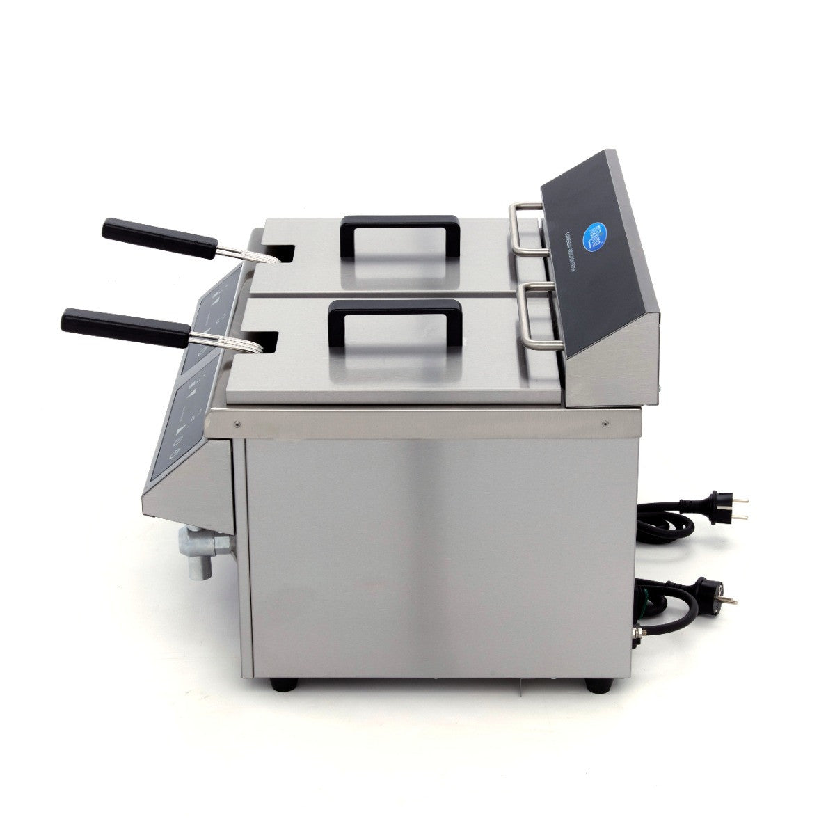 Friteuse professionnelle - 2 cuves de 8L - 2 paniers - avec robinet de vidange - Induction 3500 W Maxima - vue 4 - Friteuse à poser électrique pro CHR - Cuistéo