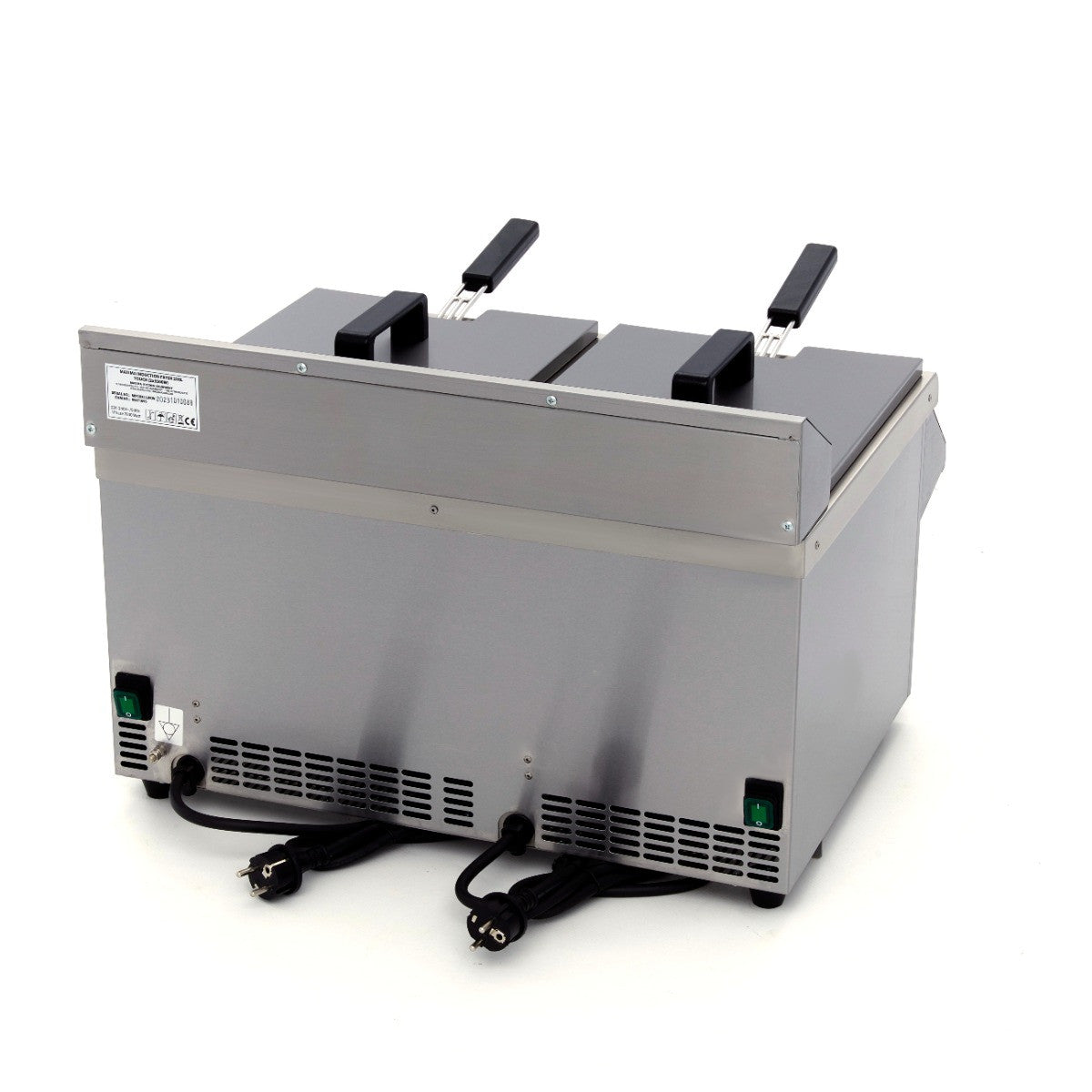 Friteuse professionnelle - 2 cuves de 8L - 2 paniers - avec robinet de vidange - Induction 3500 W Maxima - vue 5 - Friteuse à poser électrique pro CHR - Cuistéo