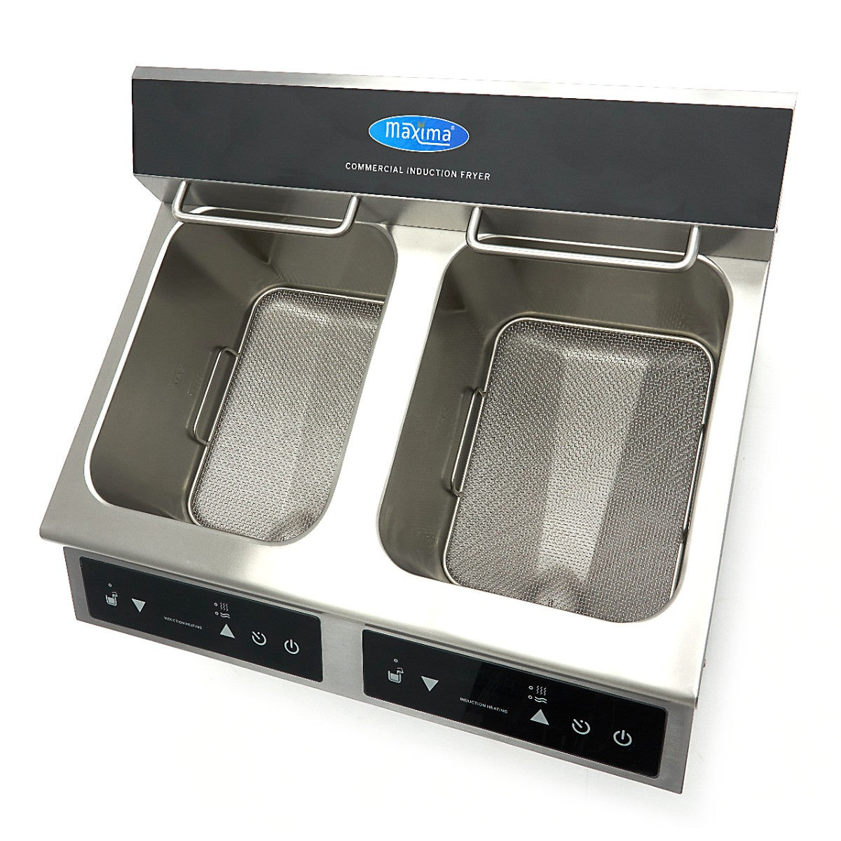 Friteuse professionnelle - 2 cuves de 8L - 2 paniers - avec robinet de vidange - Induction 3500 W Maxima - vue 9 - Friteuse à poser électrique pro CHR - Cuistéo