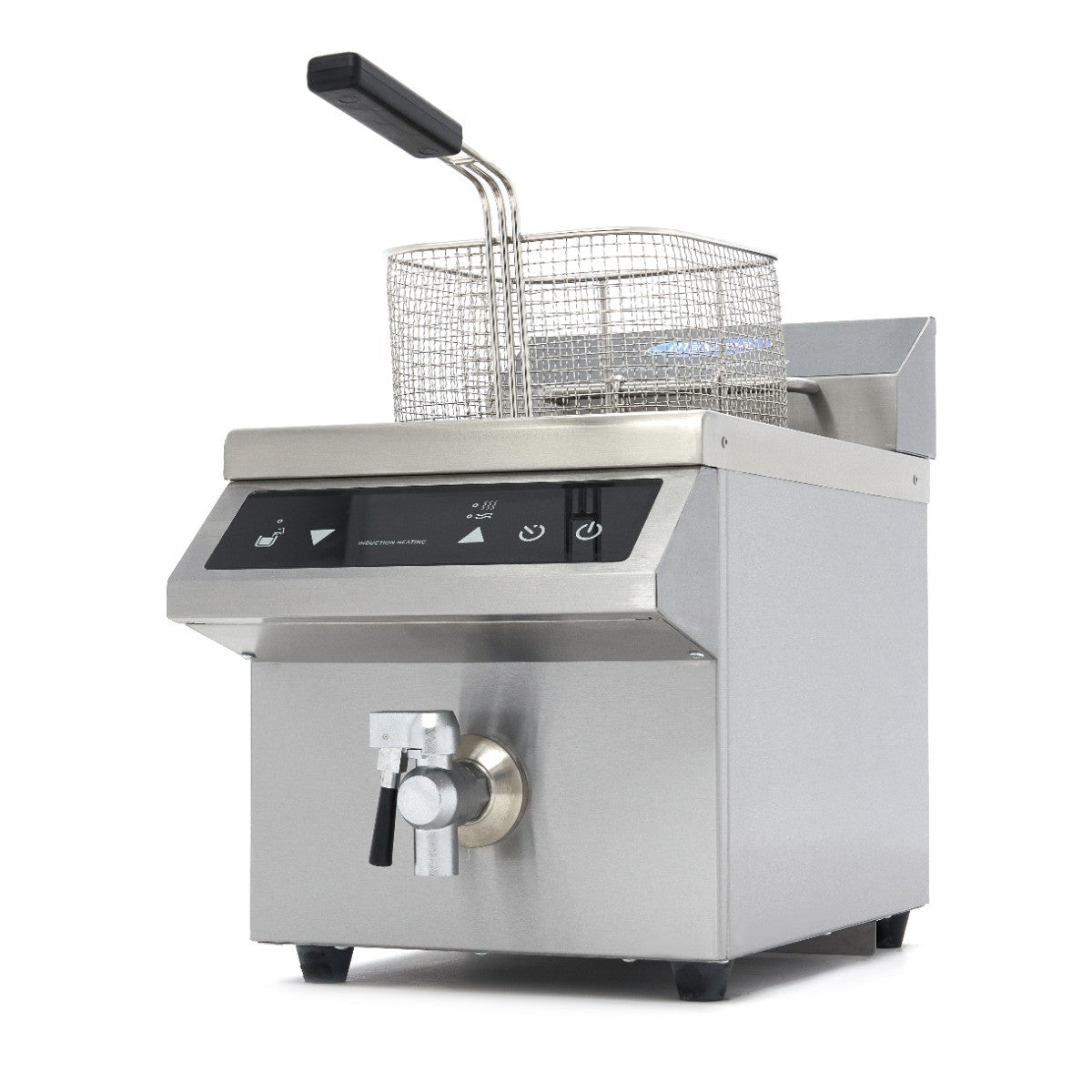 Friteuse - 8L - 1 panier - Induction - avec robinet de vidange 3500 W Maxima - vue 2 - Friteuse à poser électrique pro CHR - Cuistéo