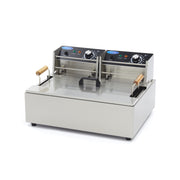 Friteuse à beignets -Électrique - 15 litres - 2 éléments chauffants - Zone froide 2.5 kW Maxima - Friteuse à poser électrique professionnel CHR - matériel cuisine pro - Cuistéo