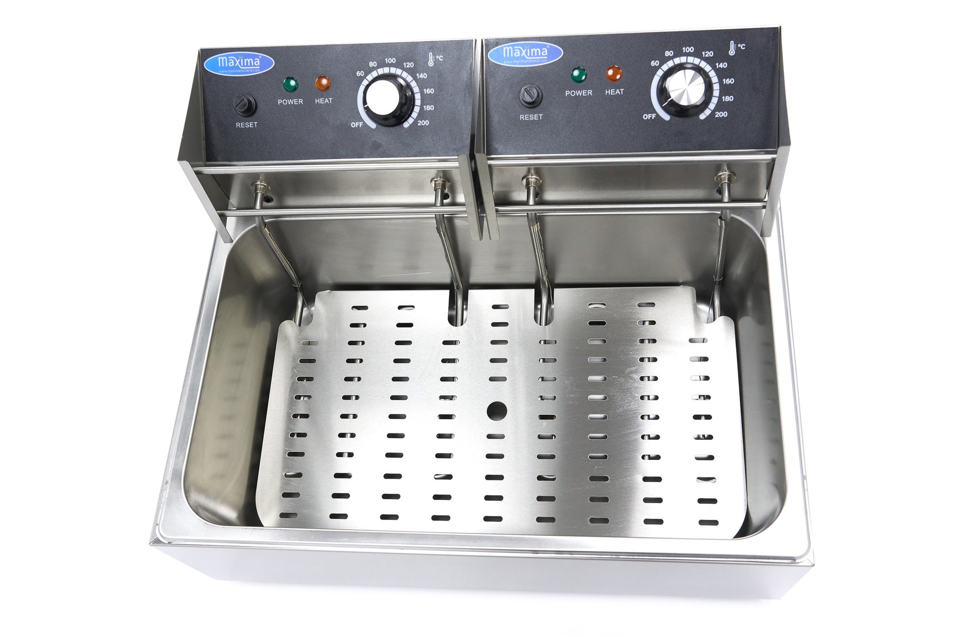 Friteuse à beignets -Électrique - 15 litres - 2 éléments chauffants - Zone froide 2.5 kW Maxima - vue 4 - Friteuse à poser électrique pro CHR - Cuistéo