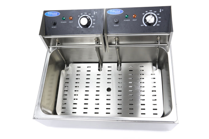 Friteuse à beignets -Électrique - 15 litres - 2 éléments chauffants - Zone froide 2.5 kW Maxima - vue 4 - Friteuse à poser électrique pro CHR - Cuistéo
