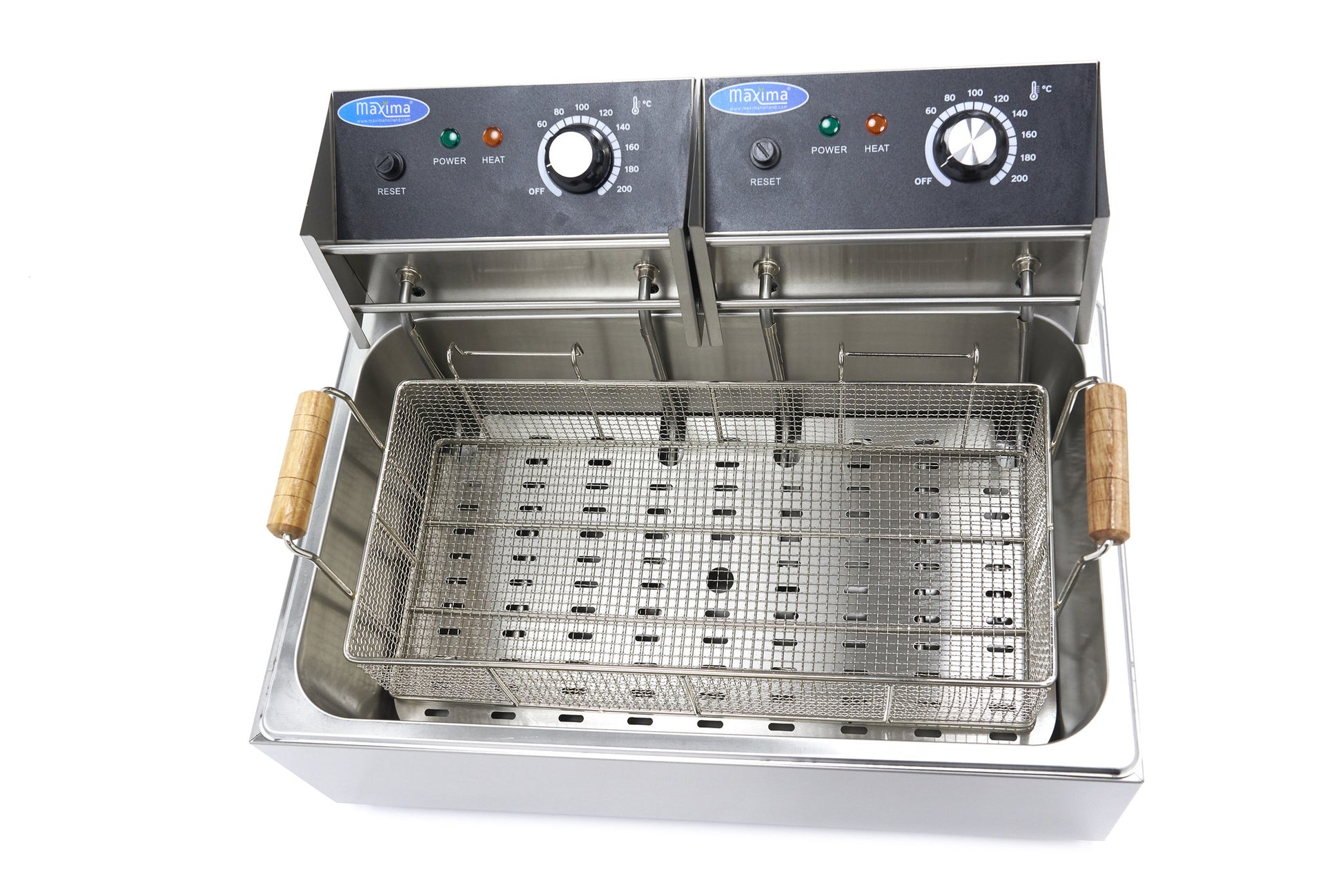 Friteuse à beignets -Électrique - 15 litres - 2 éléments chauffants - Zone froide 2.5 kW Maxima - vue 5 - Friteuse à poser électrique pro CHR - Cuistéo