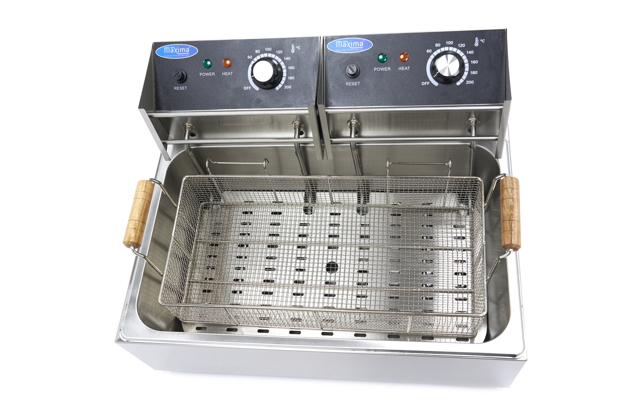 Friteuse à beignets -Électrique - 15 litres - 2 éléments chauffants - Zone froide 2.5 kW Maxima - vue 5 - Friteuse à poser électrique pro CHR - Cuistéo