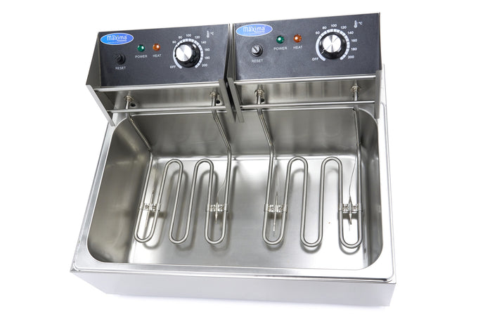Friteuse à beignets -Électrique - 15 litres - 2 éléments chauffants - Zone froide 2.5 kW Maxima - vue 6 - Friteuse à poser électrique pro CHR - Cuistéo