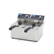 Friteuse - 2 x 4L - 2 paniers - 1,5kg de frites 2500 W Maxima - Friteuse à poser électrique professionnel CHR - matériel cuisine pro - Cuistéo