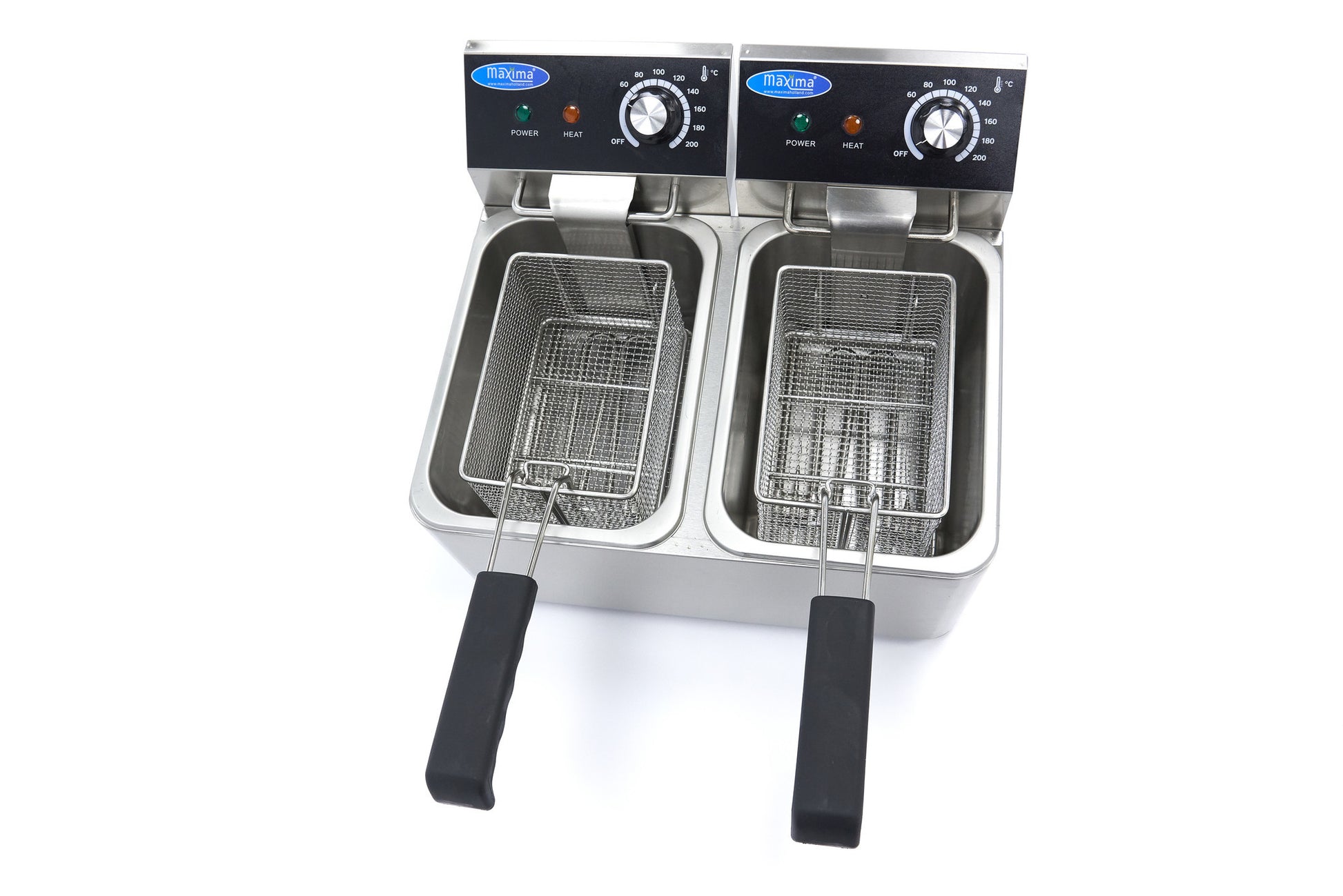 Friteuse - 2 x 4L - 2 paniers - 1,5kg de frites 2500 W Maxima - vue 4 - Friteuse à poser électrique pro CHR - Cuistéo