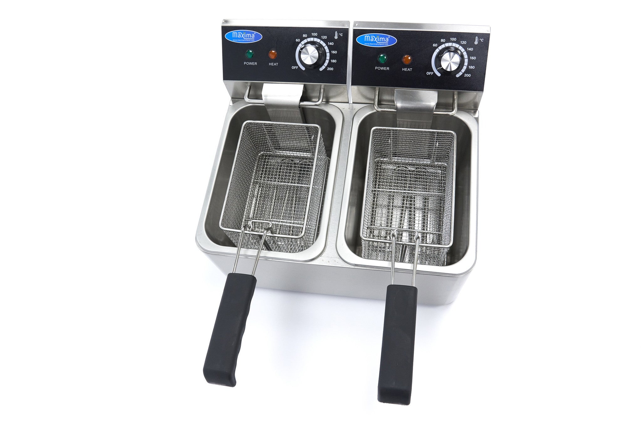 Friteuse - 2 x 4L - 2 paniers - 1,5kg de frites 2500 W Maxima - vue 4 - Friteuse à poser électrique pro CHR - Cuistéo