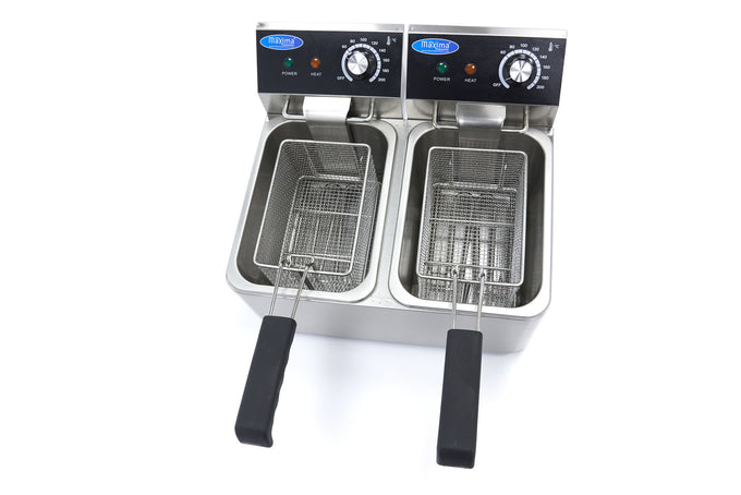 Friteuse - 2 x 4L - 2 paniers - 1,5kg de frites 2500 W Maxima - vue 4 - Friteuse à poser électrique pro CHR - Cuistéo