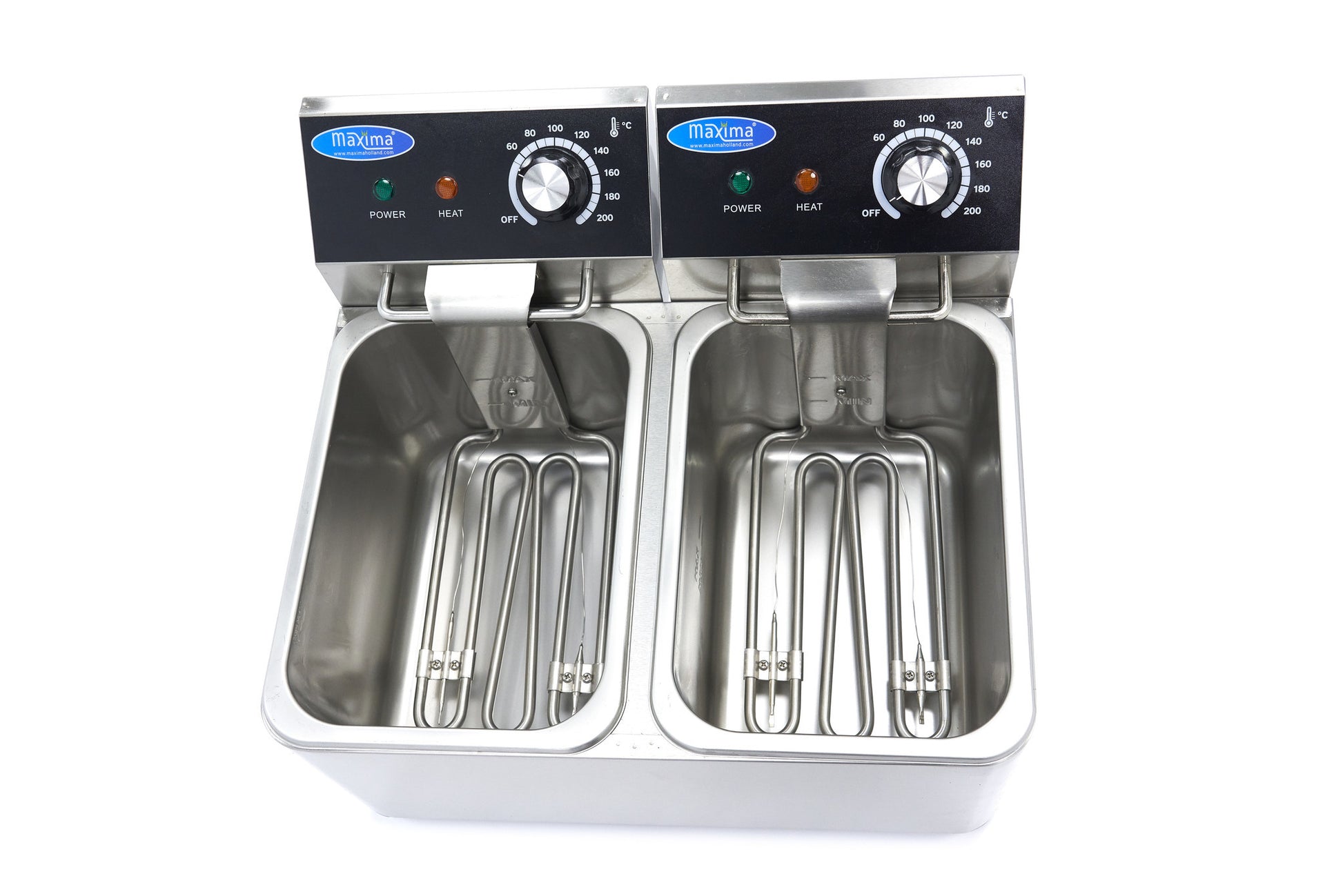 Friteuse - 2 x 4L - 2 paniers - 1,5kg de frites 2500 W Maxima - vue 5 - Friteuse à poser électrique pro CHR - Cuistéo