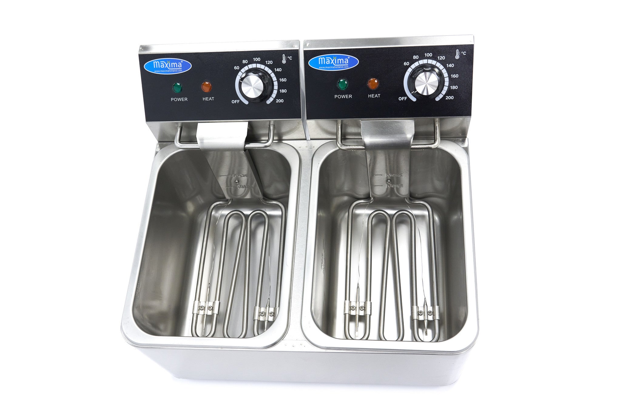 Friteuse - 2 x 4L - 2 paniers - 1,5kg de frites 2500 W Maxima - vue 5 - Friteuse à poser électrique pro CHR - Cuistéo
